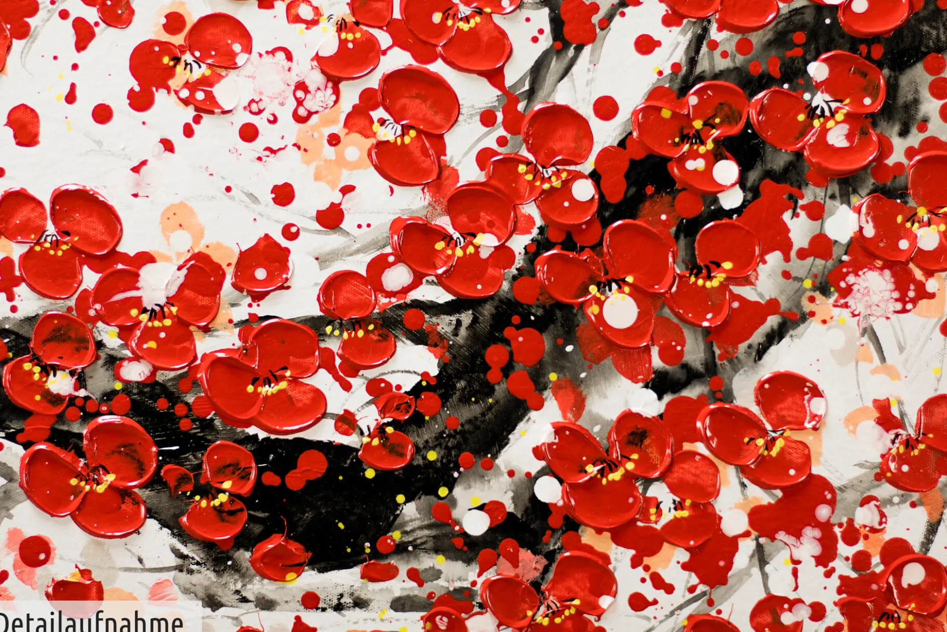 Handgemaltes Gemälde 'Cherrytree Alley' 150x50cm | inkl. Echtheitszertifikat