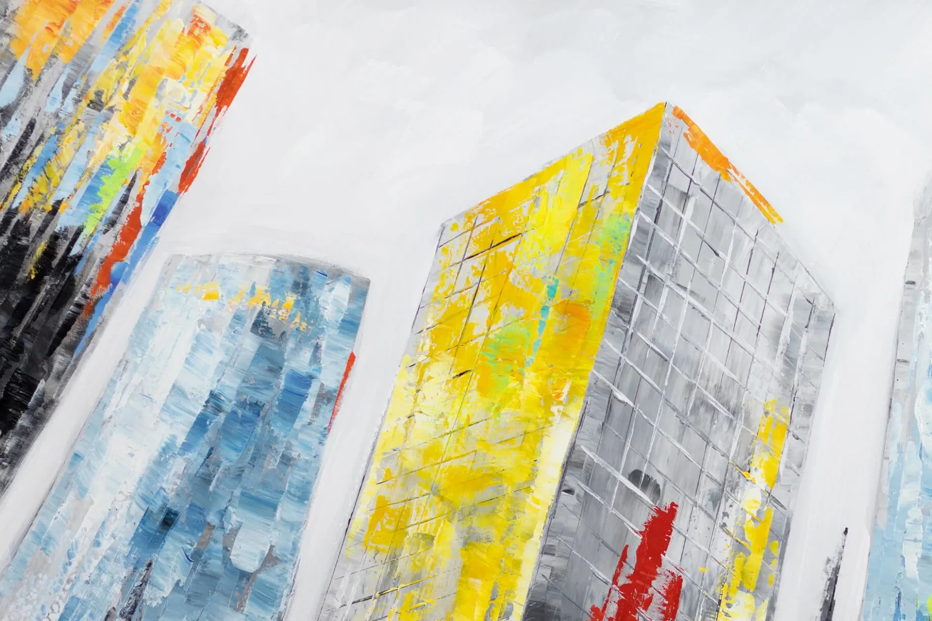 Handgemaltes Gemälde 'City of Giants' 120x80cm | inkl. Echtheitszertifikat