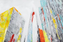 Handgemaltes Gemälde 'City of Giants' 120x80cm | inkl. Echtheitszertifikat