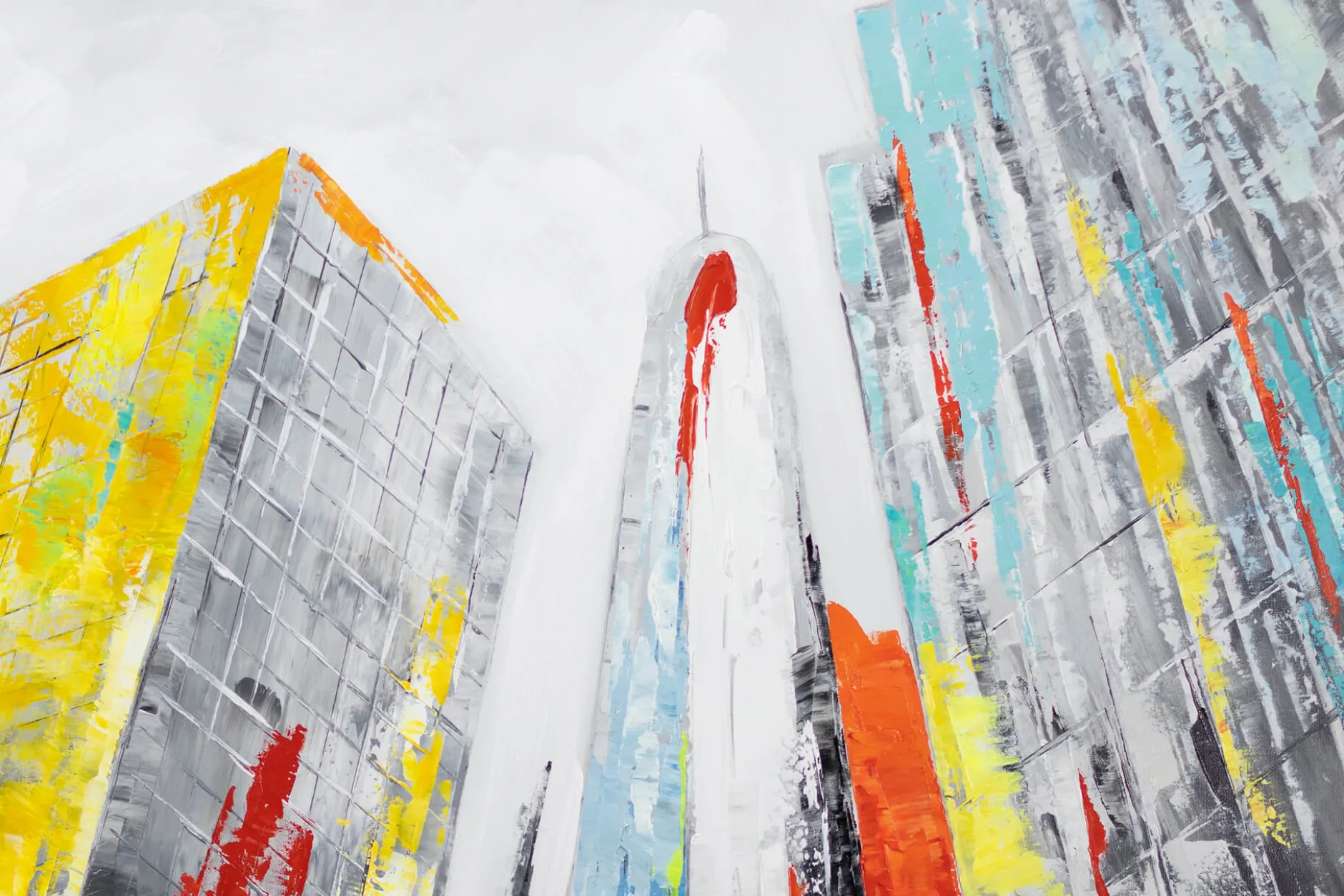 Handgemaltes Gemälde 'City of Giants' 120x80cm | inkl. Echtheitszertifikat