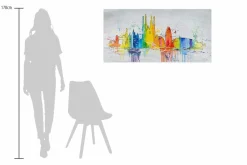 Handgemaltes Gemälde 'Ciudad del Mar' 120x60cm | inkl. Echtheitszertifikat