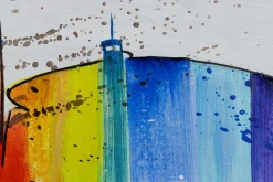 Handgemaltes Gemälde 'Ciudad del Mar' 120x60cm | inkl. Echtheitszertifikat