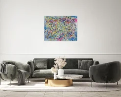 Handgemaltes Gemälde 'Colourful Ideas' 100x75cm | inkl. Echtheitszertifikat