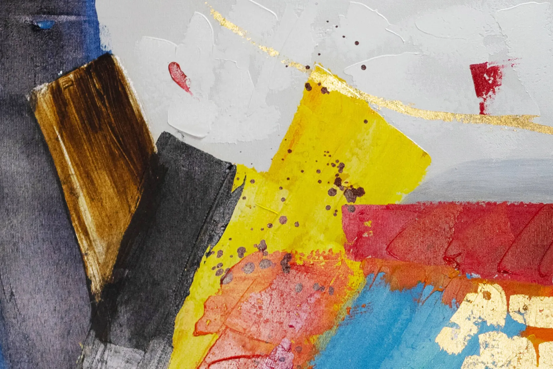 Handgemaltes Gemälde 'Combustion of Colour' 150x50cm | inkl. Echtheitszertifikat