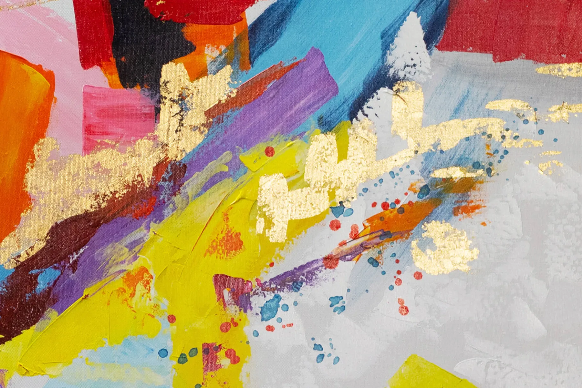 Handgemaltes Gemälde 'Combustion of Colour' 150x50cm | inkl. Echtheitszertifikat