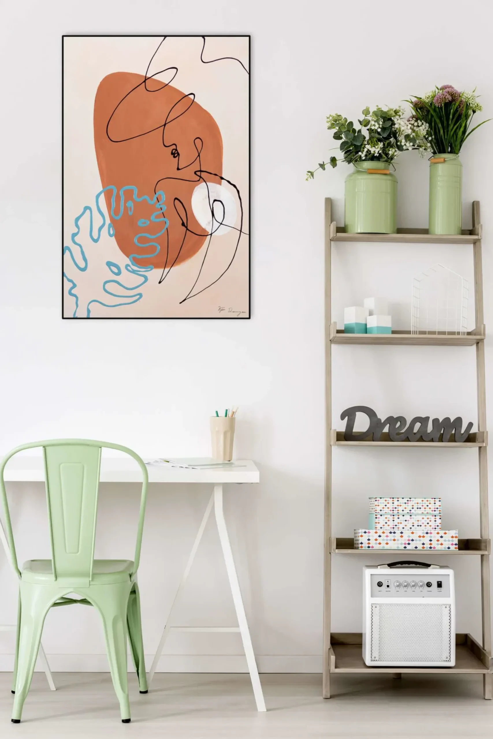 Handgemaltes Gemälde 'Contemplation' 60x90cm | inkl. Echtheitszertifikat