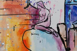 Handgemaltes Gemälde 'Copenhagen Skyline Silhouette' 120x60cm | inkl. Echtheitszertifikat