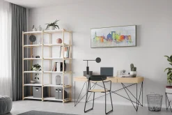 Handgemaltes Gemälde 'Copenhagen Skyline Silhouette' 120x60cm | inkl. Echtheitszertifikat