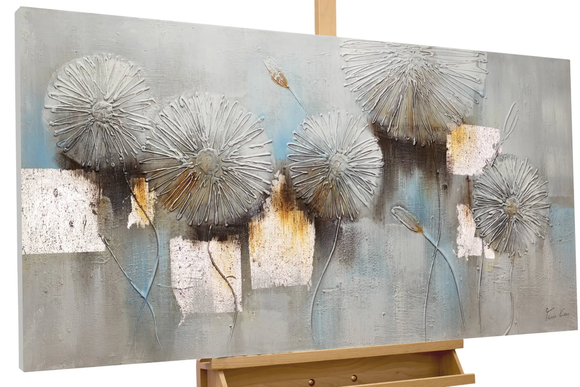 Handgemaltes Gemälde 'Cracks Start to Show' 120x60cm | inkl. Echtheitszertifikat