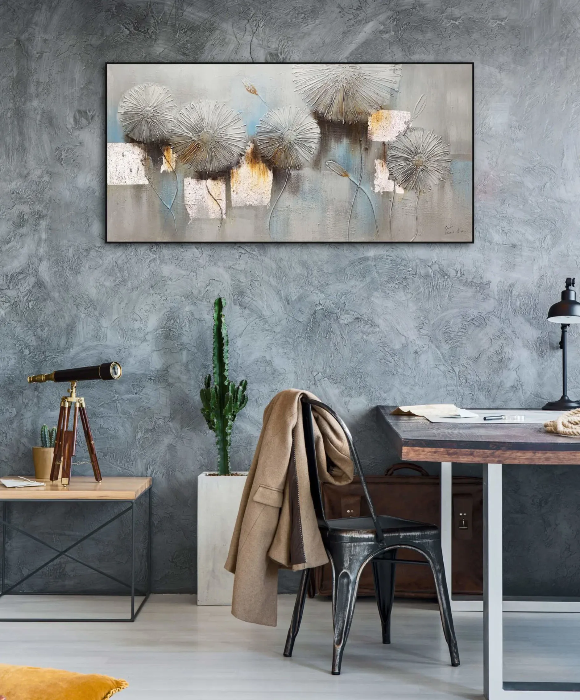 Handgemaltes Gemälde 'Cracks Start to Show' 120x60cm | inkl. Echtheitszertifikat