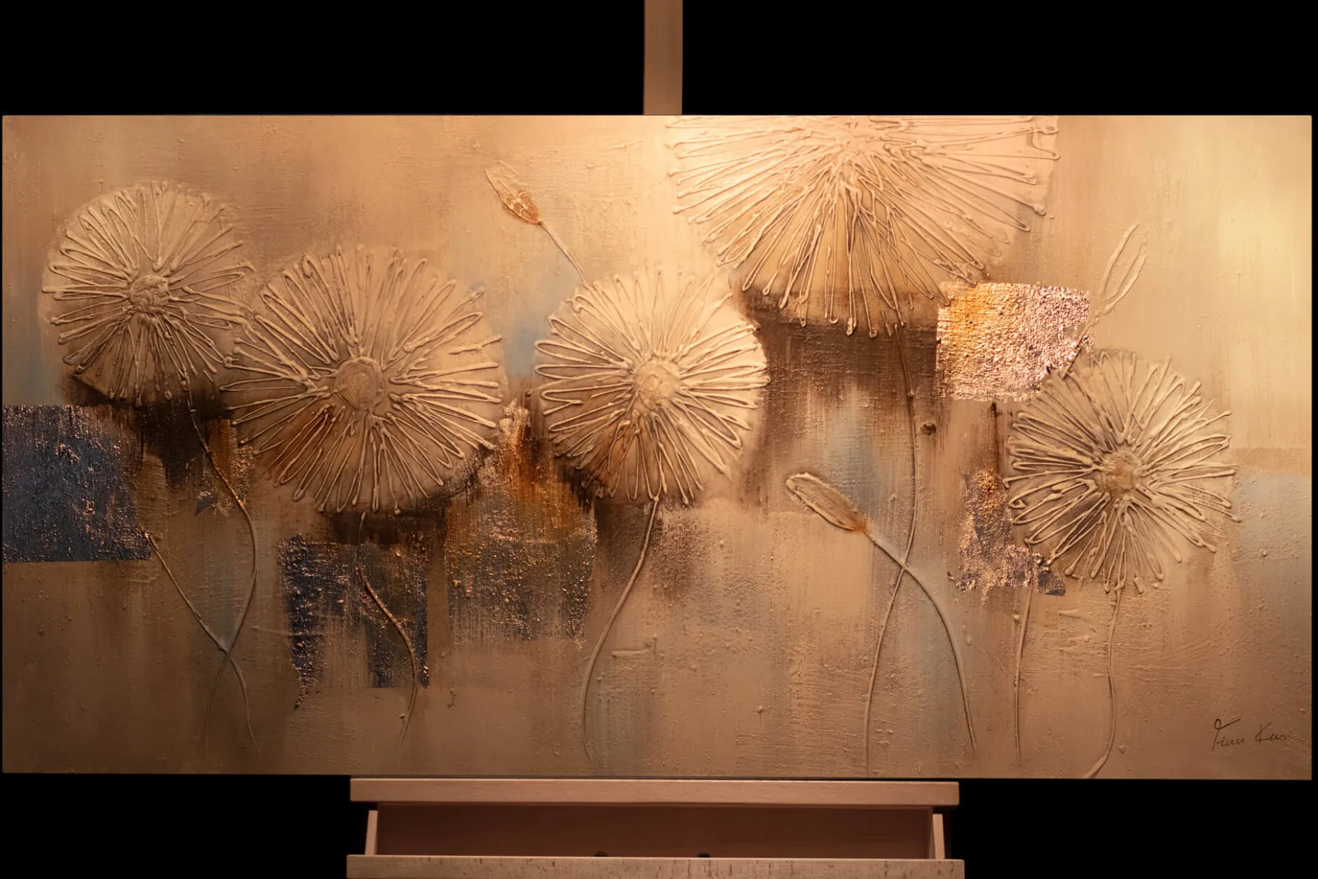Handgemaltes Gemälde 'Cracks Start to Show' 120x60cm | inkl. Echtheitszertifikat