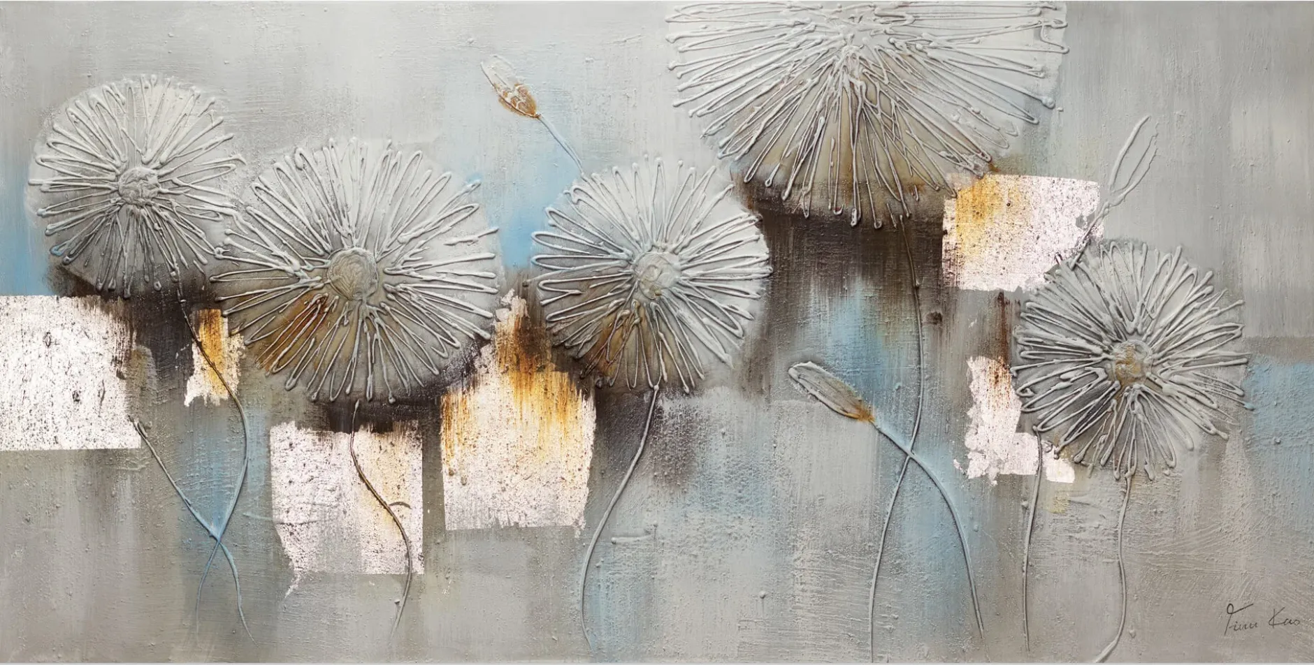 Handgemaltes Gemälde 'Cracks Start to Show' 120x60cm | inkl. Echtheitszertifikat