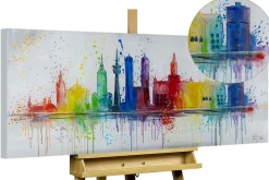 Handgemaltes Gemälde 'Dahoam in Bayern' 120x60cm | inkl. Echtheitszertifikat