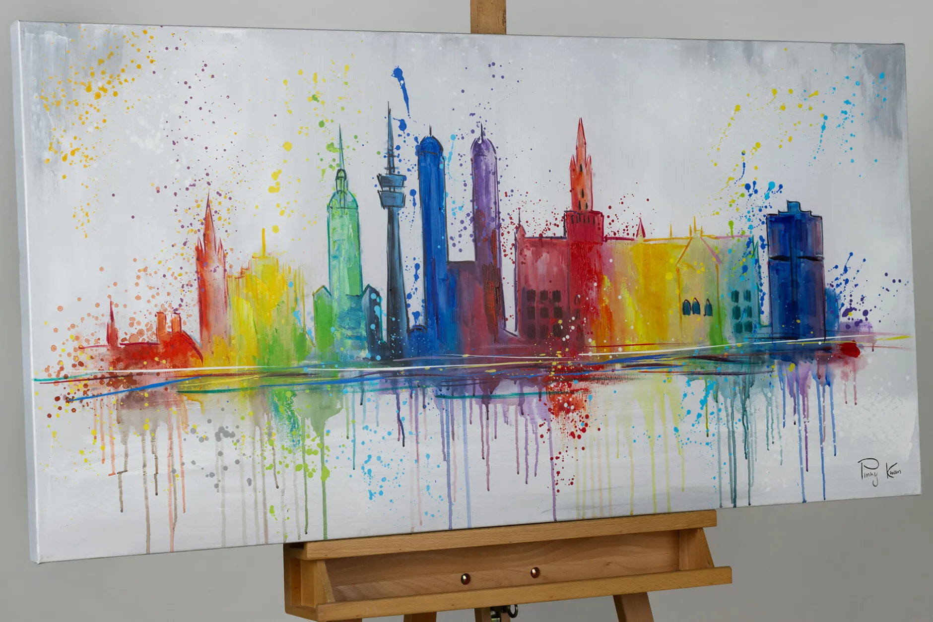 Handgemaltes Gemälde 'Dahoam in Bayern' 120x60cm | inkl. Echtheitszertifikat