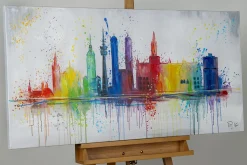 Handgemaltes Gemälde 'Dahoam in Bayern' 120x60cm | inkl. Echtheitszertifikat