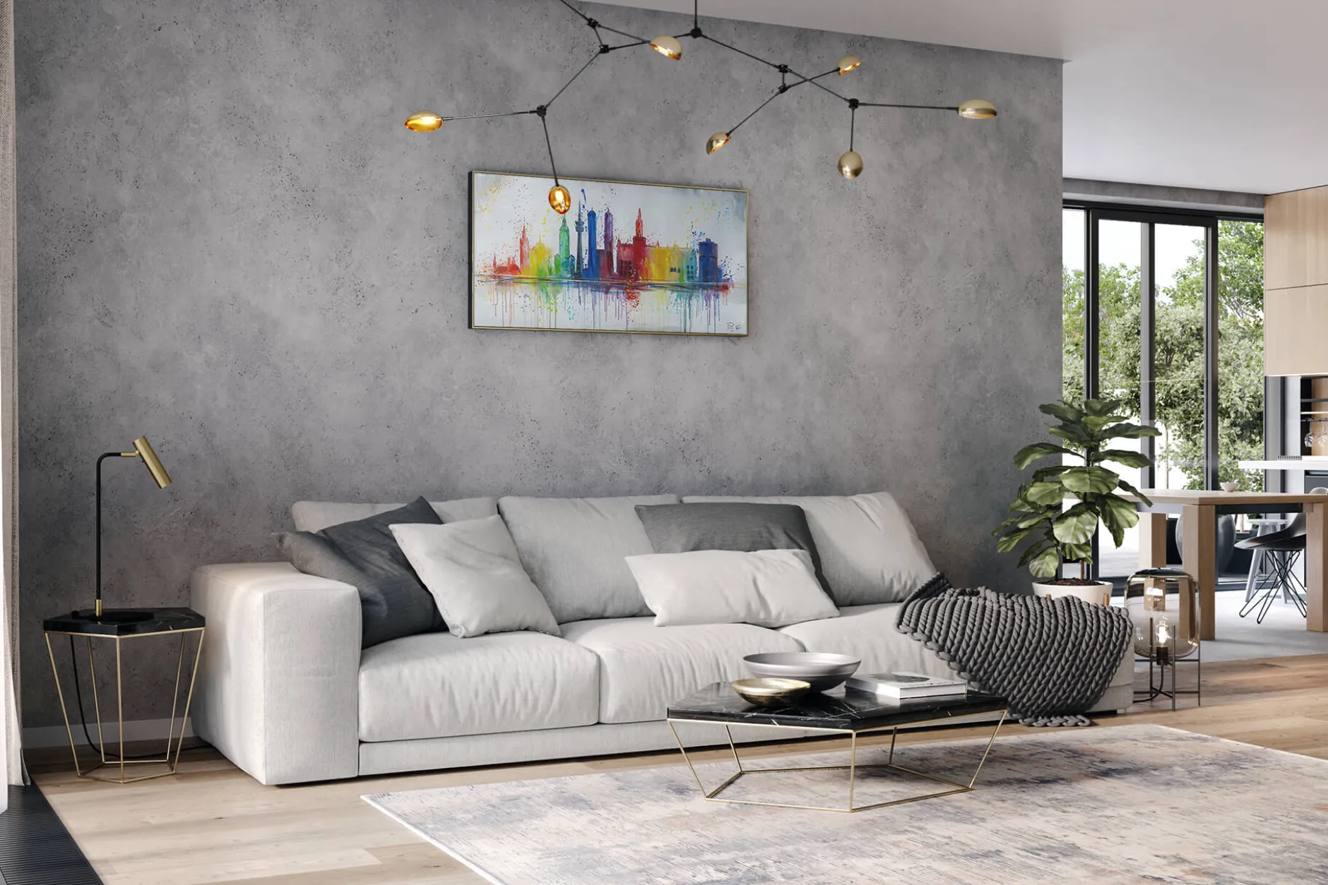 Handgemaltes Gemälde 'Dahoam in Bayern' 120x60cm | inkl. Echtheitszertifikat