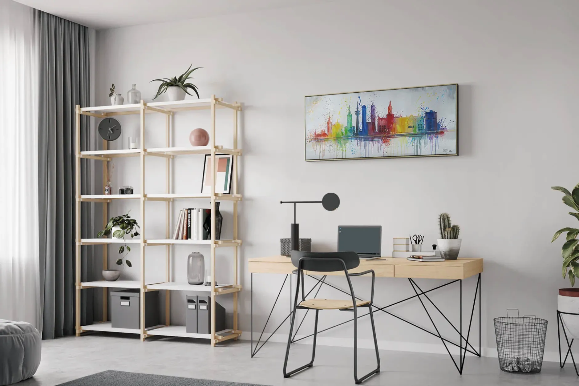 Handgemaltes Gemälde 'Dahoam in Bayern' 120x60cm | inkl. Echtheitszertifikat