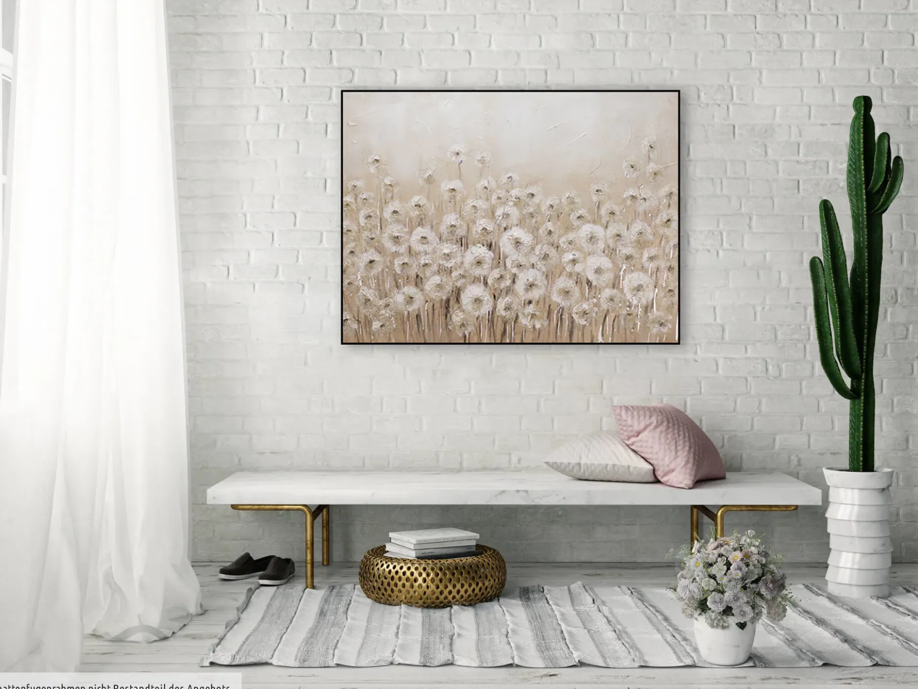 Handgemaltes Gemälde 'Dandelion' 100x75cm | inkl. Echtheitszertifikat