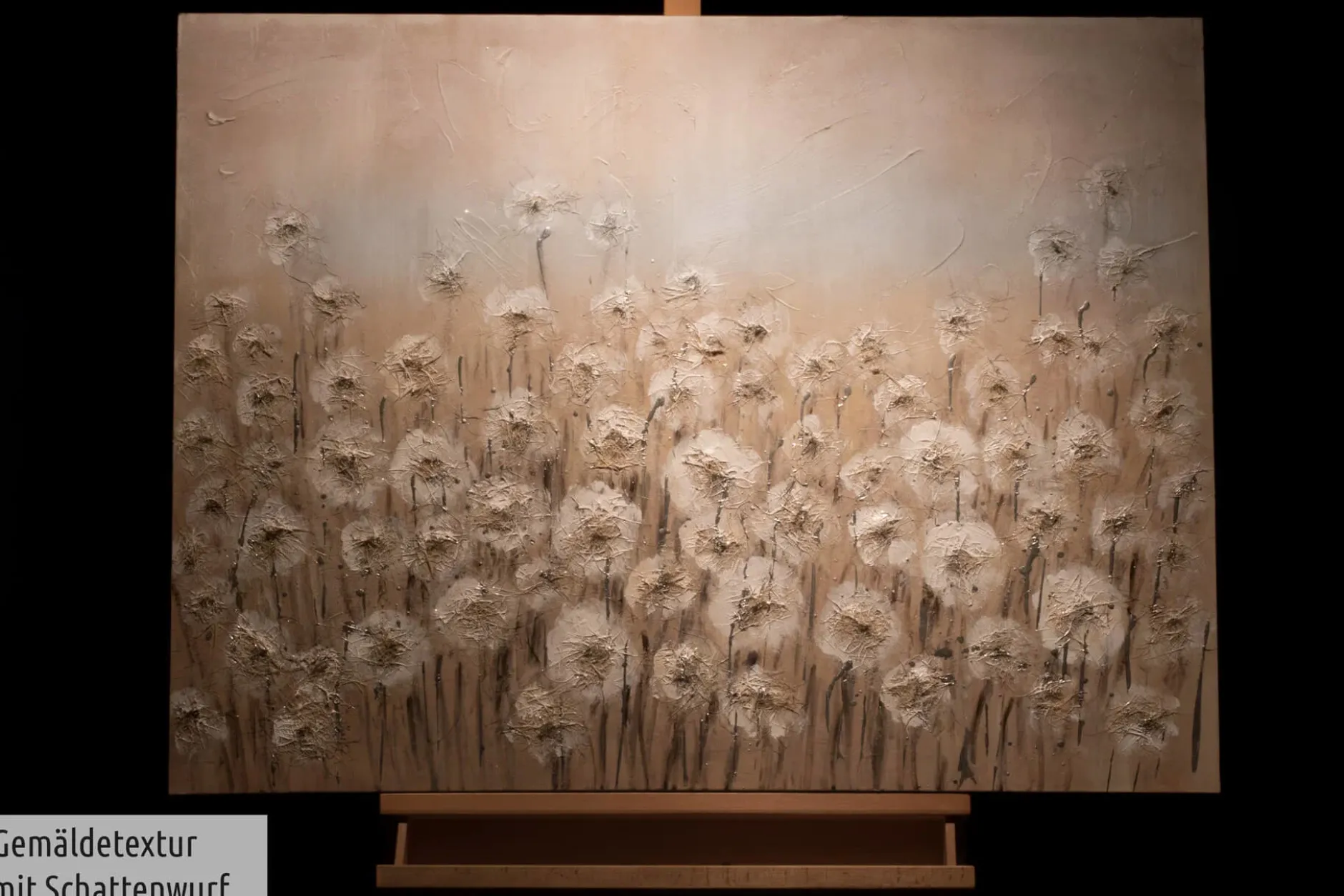 Handgemaltes Gemälde 'Dandelion' 100x75cm | inkl. Echtheitszertifikat