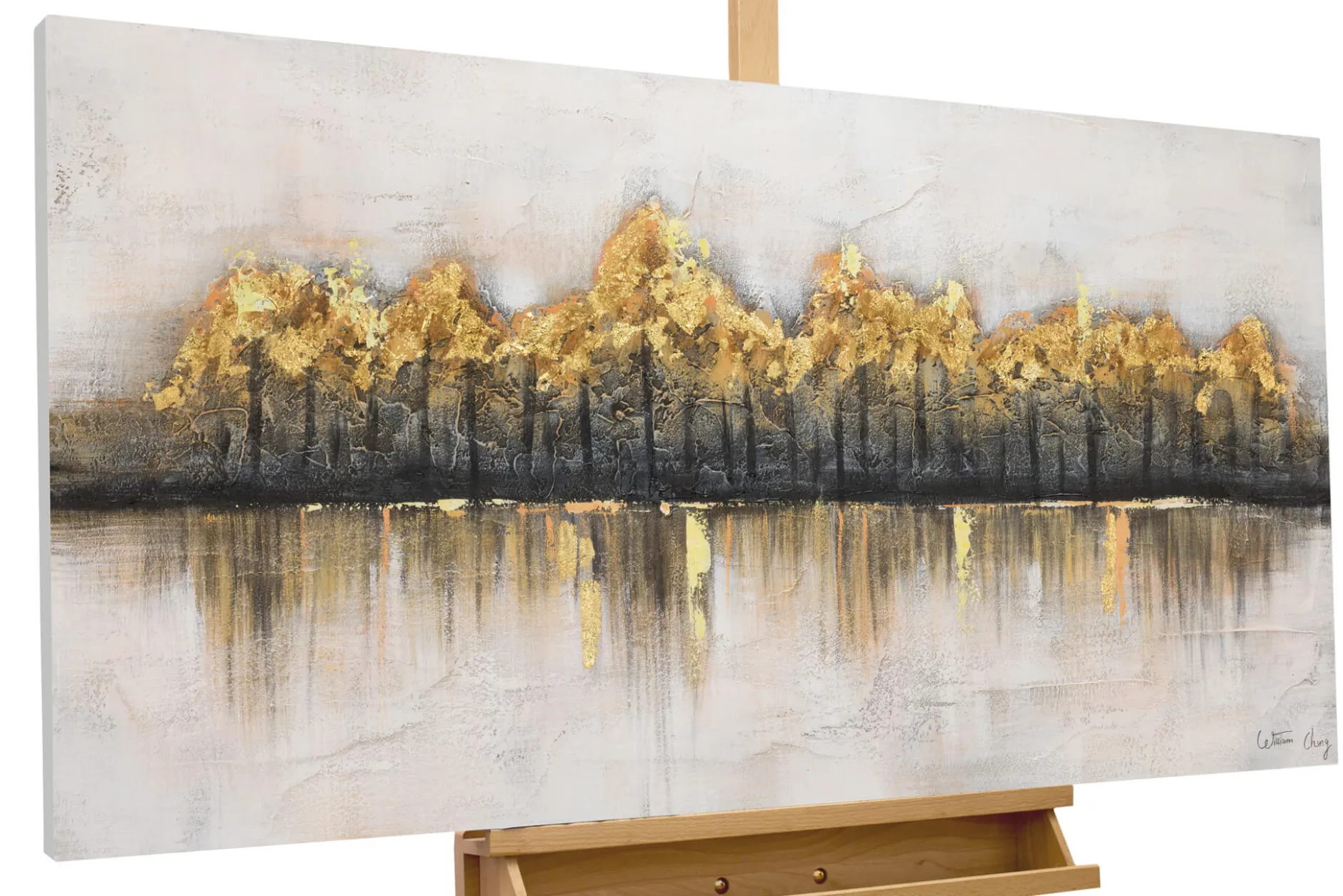 Handgemaltes Gemälde 'Das Ende des Flusses' 120x60cm | inkl. Echtheitszertifikat