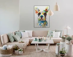 Handgemaltes Gemälde 'Der bunte Hund' 70x100cm | inkl. Echtheitszertifikat
