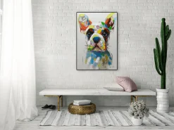 Handgemaltes Gemälde 'Der bunte Hund' 70x100cm | inkl. Echtheitszertifikat
