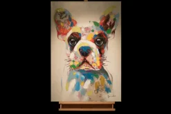 Handgemaltes Gemälde 'Der bunte Hund' 70x100cm | inkl. Echtheitszertifikat
