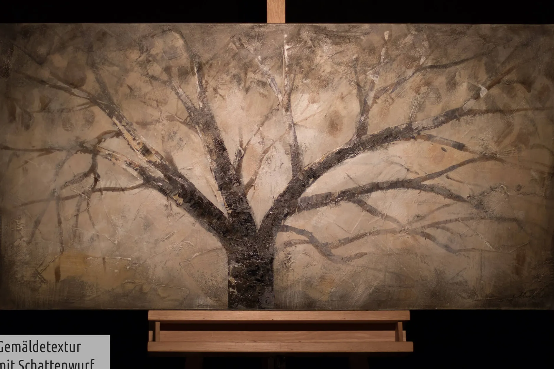 Handgemaltes Gemälde 'Der weise Baum' 120x60cm | inkl. Echtheitszertifikat