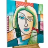 Handgemaltes Gemälde 'Des Künstlers Muse' 80x80cm | inkl. Echtheitszertifikat