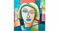 Handgemaltes Gemälde 'Des Künstlers Muse' 80x80cm | inkl. Echtheitszertifikat