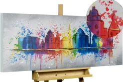Handgemaltes Gemälde 'Dortmunder Skyline' 120x60cm | inkl. Echtheitszertifikat