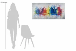 Handgemaltes Gemälde 'Dortmunder Skyline' 120x60cm | inkl. Echtheitszertifikat