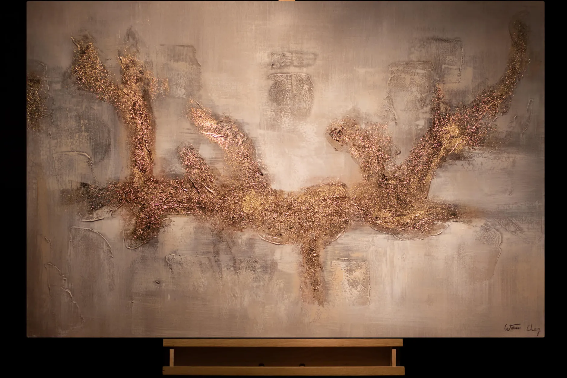 Handgemaltes Gemälde 'Drachenreigen' 120x80cm | inkl. Echtheitszertifikat