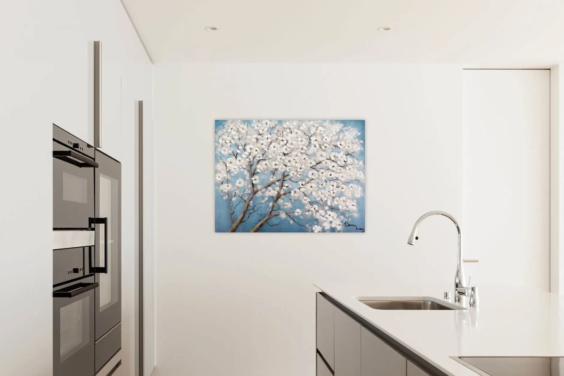 Handgemaltes Gemälde 'Dream of Blue' 100x75cm | inkl. Echtheitszertifikat