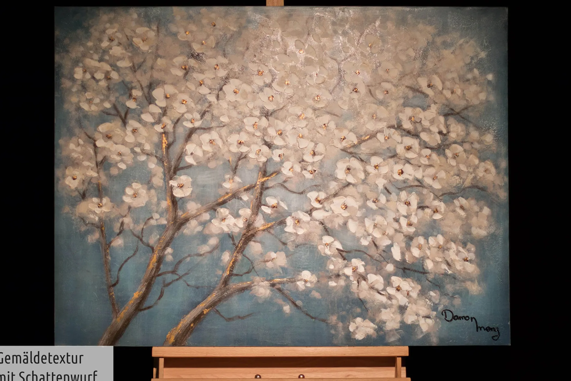 Handgemaltes Gemälde 'Dream of Blue' 100x75cm | inkl. Echtheitszertifikat