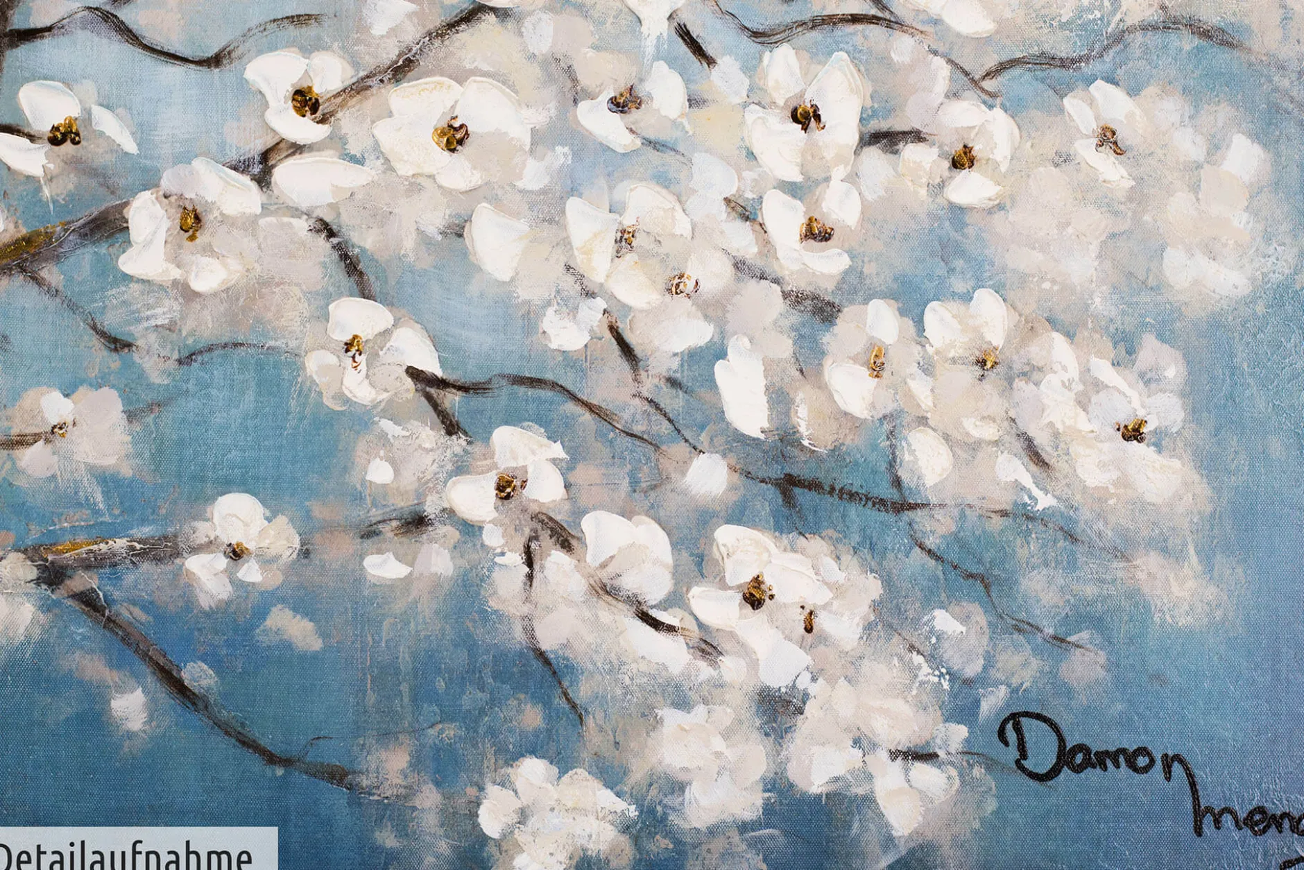 Handgemaltes Gemälde 'Dream of Blue' 100x75cm | inkl. Echtheitszertifikat
