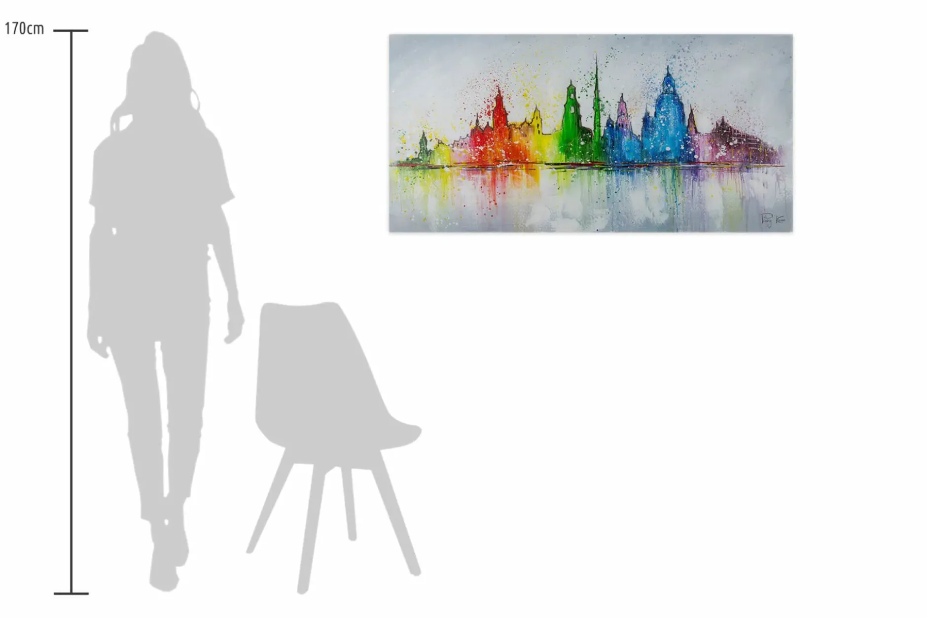 Handgemaltes Gemälde 'Dresden Must Sees' 120x60cm | inkl. Echtheitszertifikat