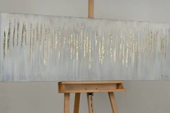 Handgemaltes Gemälde 'Dripping in White' 150x50cm | inkl. Echtheitszertifikat