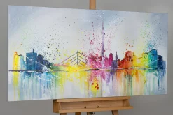 Handgemaltes Gemälde 'Düsseldorf Fever' 120x60cm | inkl. Echtheitszertifikat