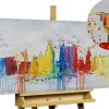 Handgemaltes Gemälde 'Dublin Skyline Silhouette' 120x60cm | inkl. Echtheitszertifikat