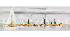 Handgemaltes Gemälde 'Durch die sieben Meere' 150x50cm | inkl. Echtheitszertifikat