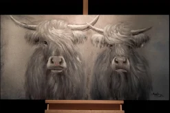 Handgemaltes Gemälde 'Durch dick und dünn' 120x60cm | inkl. Echtheitszertifikat