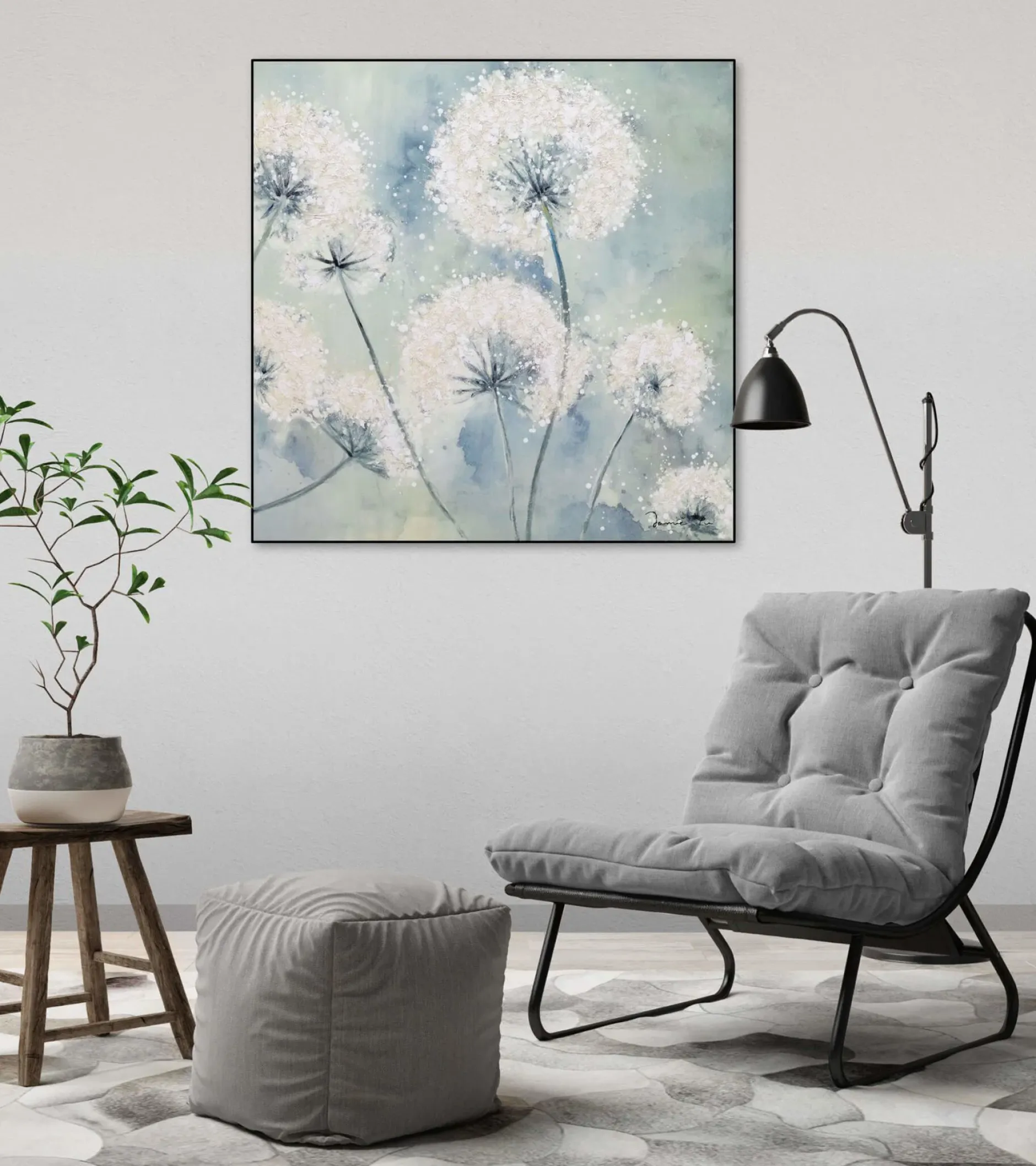 Handgemaltes Gemälde 'Durch Land und Zeit' 80x80cm | inkl. Echtheitszertifikat