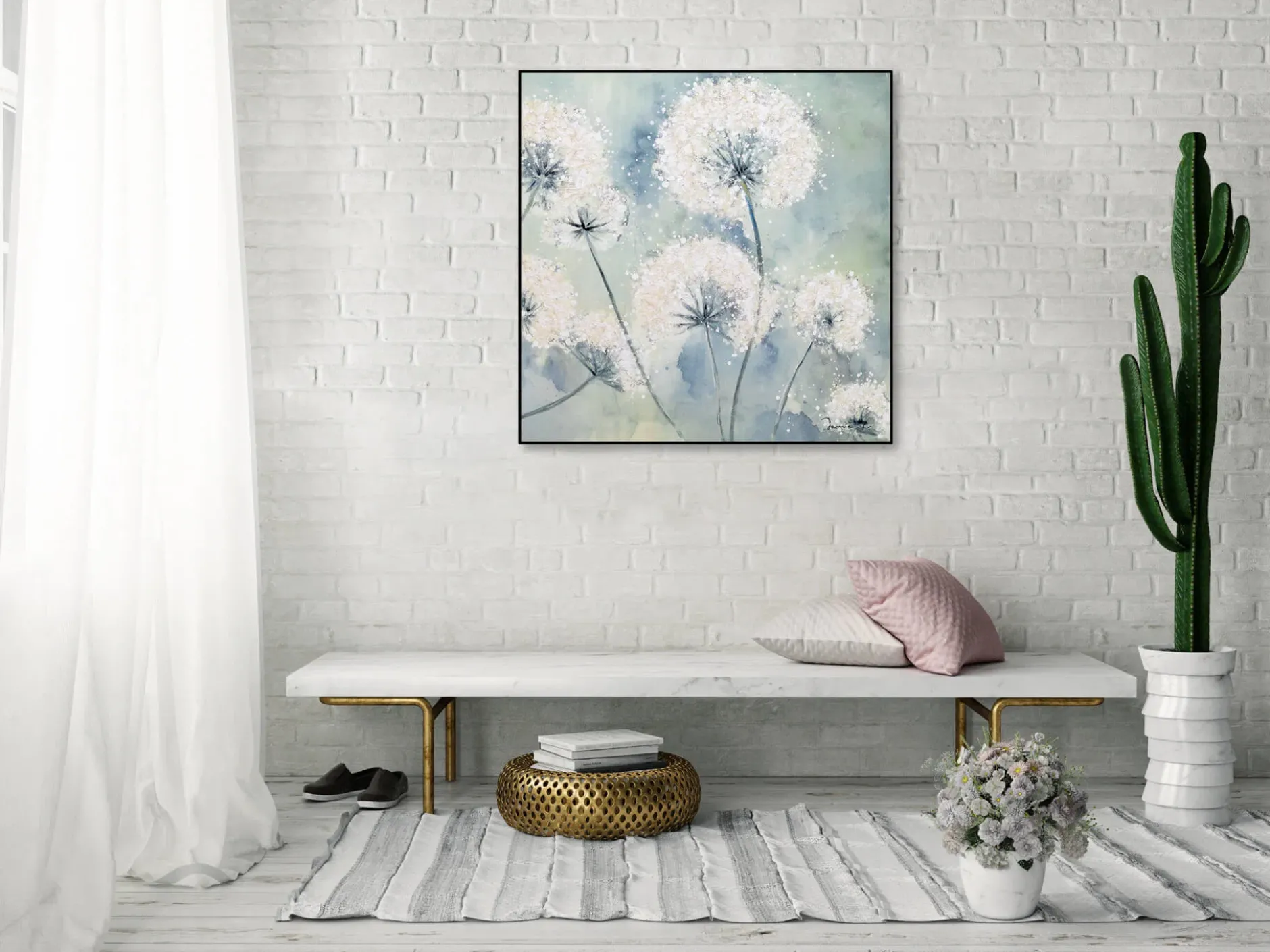 Handgemaltes Gemälde 'Durch Land und Zeit' 80x80cm | inkl. Echtheitszertifikat