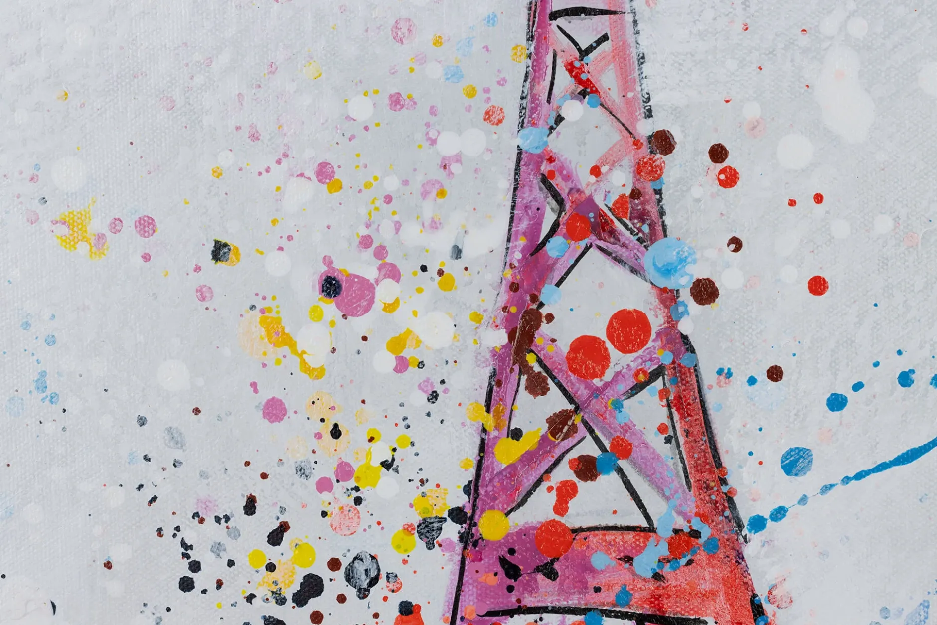 Handgemaltes Gemälde 'Eiffelturm voll Pracht' 120x60cm | inkl. Echtheitszertifikat