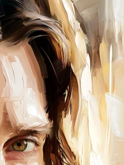 Handgemaltes Gemälde 'Ein Blick voller Gnade' | Echtheitszertifikat inklusive