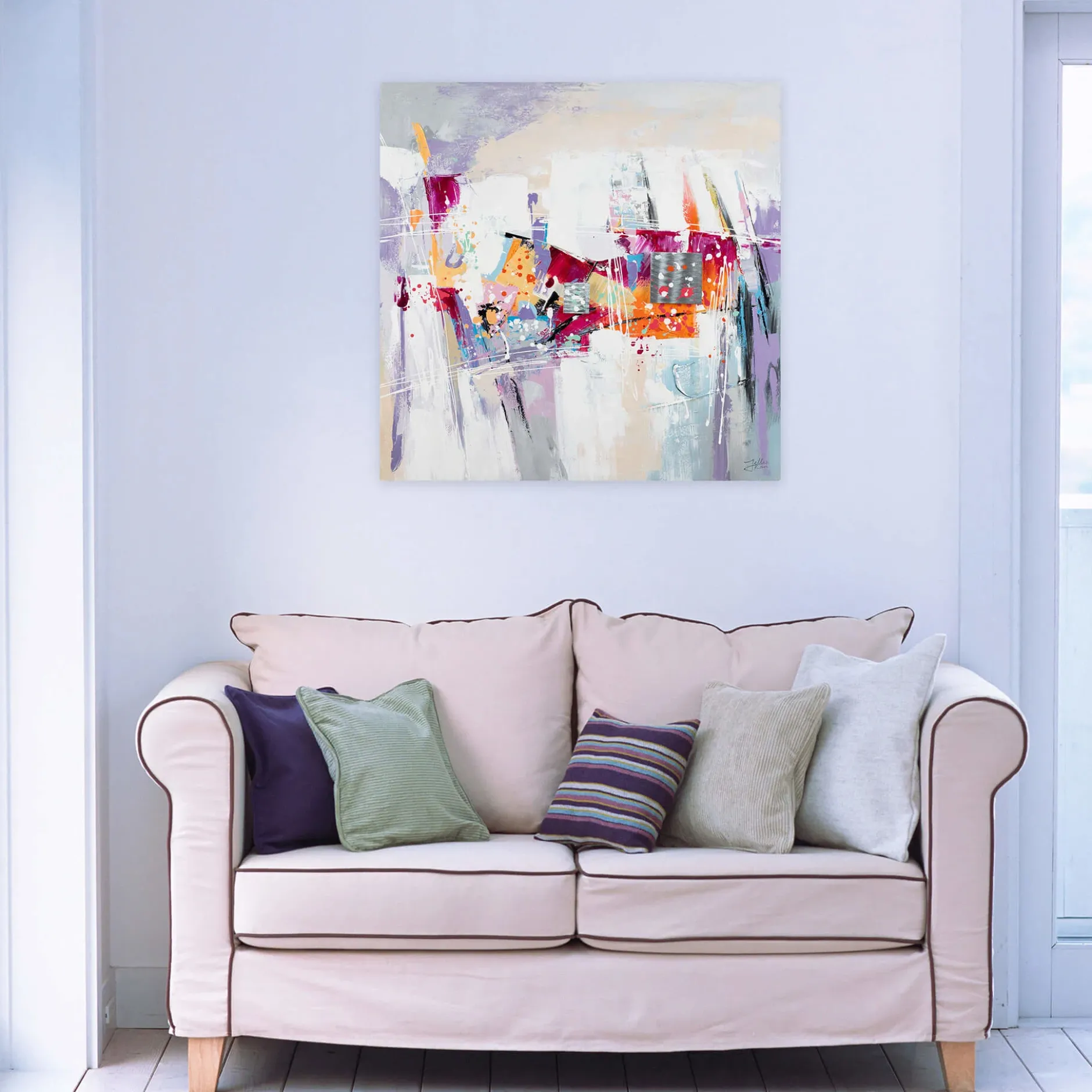 Handgemaltes Gemälde 'Ein Funke Hoffnung' 80x80cm | inkl. Echtheitszertifikat