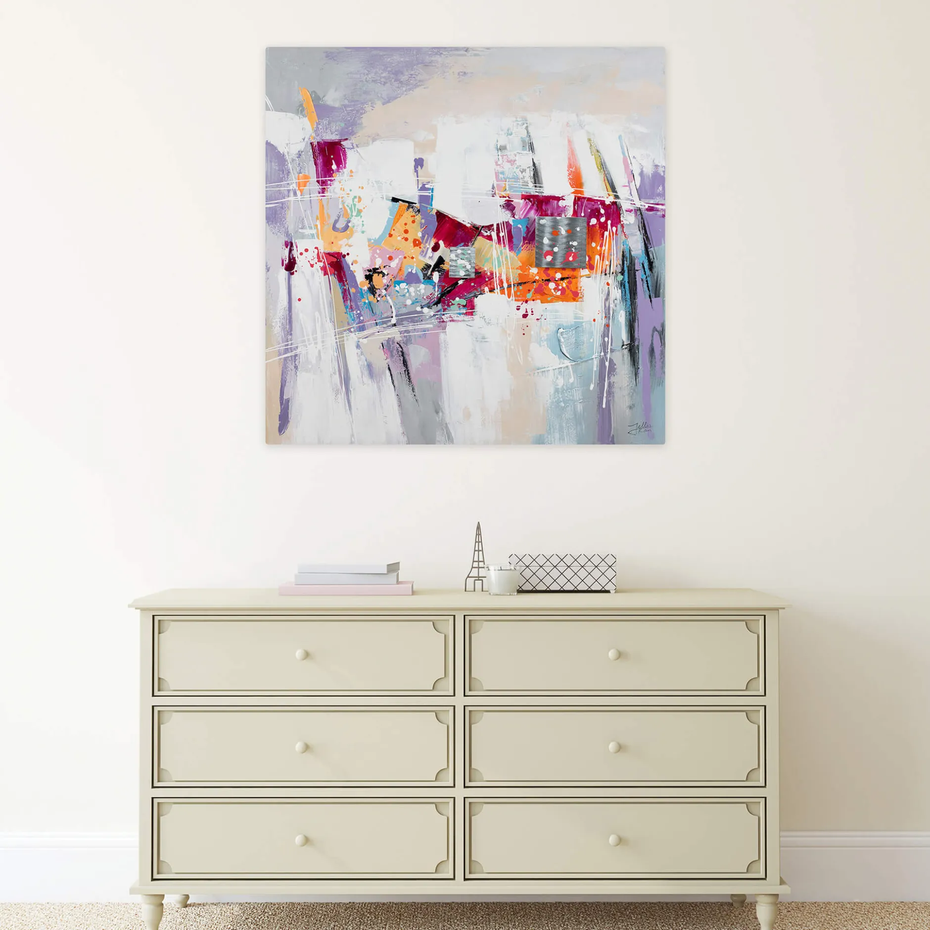Handgemaltes Gemälde 'Ein Funke Hoffnung' 80x80cm | inkl. Echtheitszertifikat