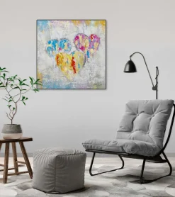 Handgemaltes Gemälde 'Ein Herzenswunsch' 60x60cm | inkl. Echtheitszertifikat