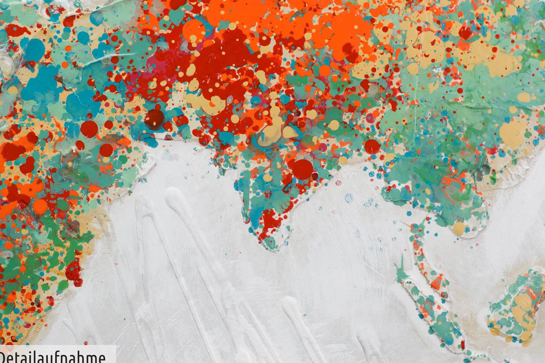 Handgemaltes Gemälde 'Einklang der Kontinente' 140x70cm | inkl. Echtheitszertifikat